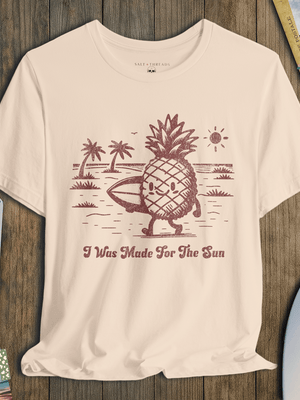 Made for the Sun Pineapple Surf Tee | Retro Beach Classic | Ultra - Soft Eco - Friendly Graphic Tee