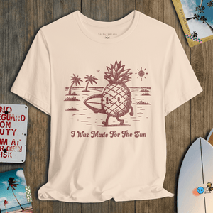 Made for the Sun Pineapple Surf Tee | Retro Beach Classic | Ultra - Soft Eco - Friendly Graphic Tee