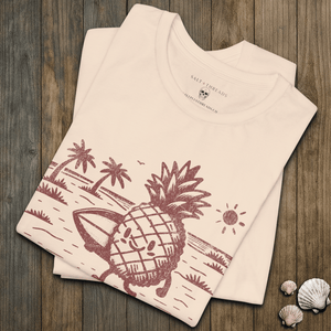 Made for the Sun Pineapple Surf Tee | Retro Beach Classic | Ultra - Soft Eco - Friendly Graphic Tee