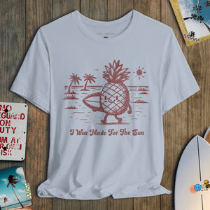 Made for the Sun Pineapple Surf Tee | Retro Beach Classic | Ultra - Soft Eco - Friendly Graphic Tee