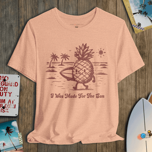 Made for the Sun Pineapple Surf Tee | Retro Beach Classic | Ultra - Soft Eco - Friendly Graphic Tee