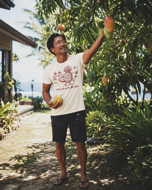 Made for the Sun Pineapple Surf Tee | Retro Beach Classic | Ultra - Soft Eco - Friendly Graphic Tee