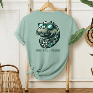 Manatee Sea Soul Tee Green - Salt + Threads Co.