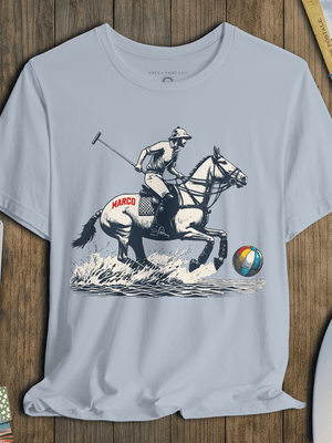 Marco Polo Pool Club T-Shirt | Eco - Friendly Ultra - Soft Funny Graphic Tee | Ultra - Soft Eco - Friendly Graphic Tee
