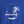 Blue t-shirt with white palm tree and birds design
