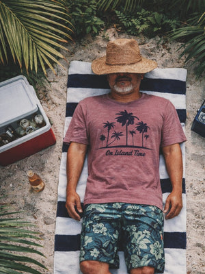 On Island Time Tee | Coastal Relaxation Tee | Ultra - Soft Eco - Friendly Graphic Tee