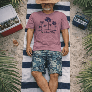 On Island Time Tee | Coastal Relaxation Tee | Ultra - Soft Eco - Friendly Graphic Tee