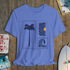 Palm Wave Tee | Vintage Surf Classic | Ultra - Soft Eco - Friendly Graphic Tee