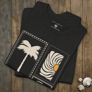 Palm Wave Tee | Vintage Surf Classic | Ultra - Soft Eco - Friendly Graphic Tee