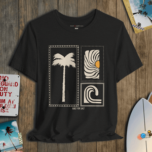 Palm Wave Tee | Vintage Surf Classic | Ultra - Soft Eco - Friendly Graphic Tee