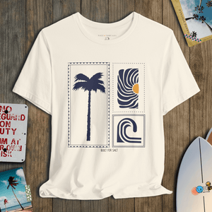 Palm Wave Tee | Vintage Surf Classic | Ultra - Soft Eco - Friendly Graphic Tee