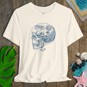 Pirate Skull Story Tee | Saltworn Coastal Tale | Ultra - Soft Eco - Friendly Graphic Tee