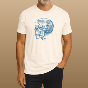 Pirate Skull Story Tee | Saltworn Coastal Tale | Ultra - Soft Eco - Friendly Graphic Tee