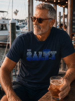 Reef Letters Tee | Made Salty Coral Graphic T-Shirt | Ultra-Soft Eco-Friendly Graphic Tee