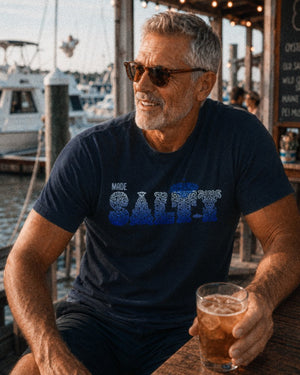 Reef Letters Tee | Made Salty Coral Graphic T-Shirt | Ultra-Soft Eco-Friendly Graphic Tee