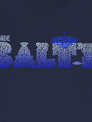 Reef Letters Tee | Made Salty Coral Graphic T-Shirt | Ultra-Soft Eco-Friendly Graphic Tee