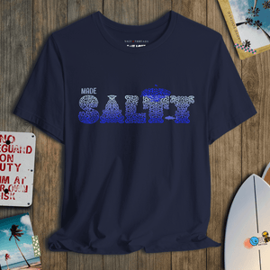 Reef Letters Tee | Made Salty Coral Graphic T-Shirt | Ultra-Soft Eco-Friendly Graphic Tee