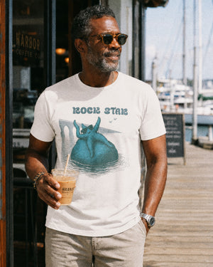 Rock Star Starfish Tee | Eco-Friendly Ultra-Soft Coastal Graphic Tee