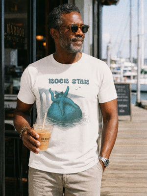 Rock Star Starfish Tee | Eco - Friendly Ultra - Soft Coastal Graphic Tee | Ultra - Soft Eco - Friendly Graphic Tee
