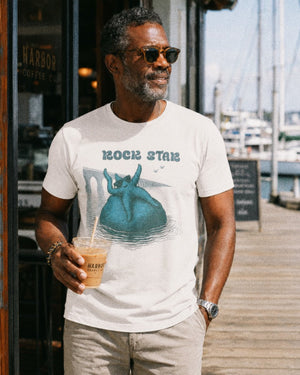 Rock Star Starfish Tee | Eco - Friendly Ultra - Soft Coastal Graphic Tee | Ultra - Soft Eco - Friendly Graphic Tee