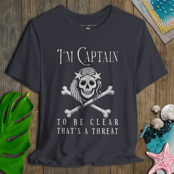 Salty Mermaid Pirate Threat T-Shirt | Eco - Friendly Vintage Graphic Shirt | Ultra - Soft Eco - Friendly Graphic Tee