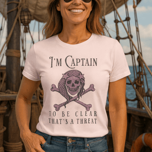 Salty Mermaid Pirate Threat T-Shirt | Eco - Friendly Vintage Graphic Shirt | Ultra - Soft Eco - Friendly Graphic Tee