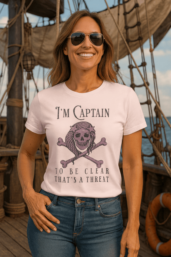 Salty Mermaid Pirate Threat T-Shirt | Eco - Friendly Vintage Graphic Shirt | Ultra - Soft Eco - Friendly Graphic Tee