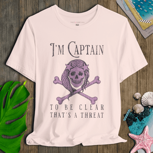 Salty Mermaid Pirate Threat T-Shirt | Eco - Friendly Vintage Graphic Shirt | Ultra - Soft Eco - Friendly Graphic Tee
