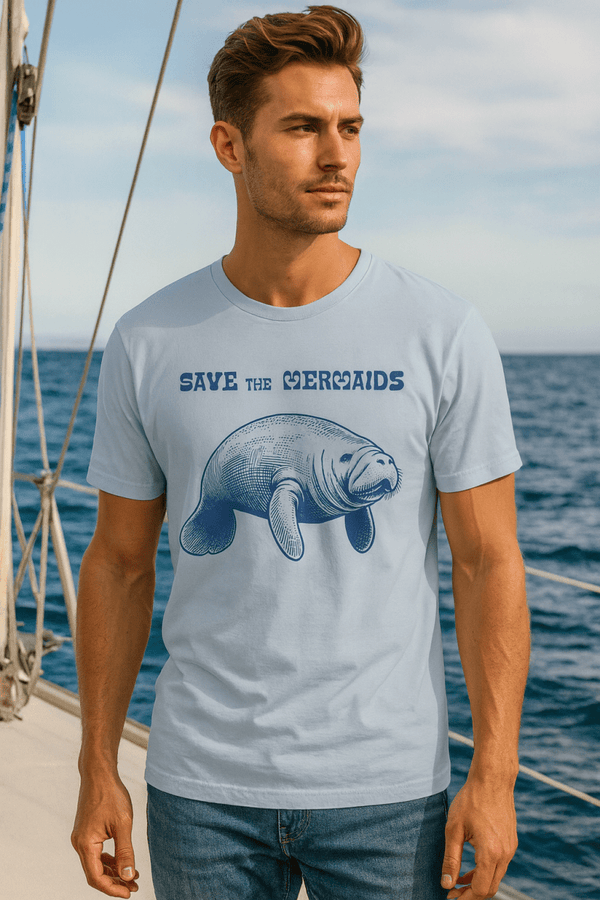 Save the Mermaids T-Shirt | Eco - Friendly Ultra - Soft Vintage Graphic Tee | Ultra - Soft Eco - Friendly Graphic Tee
