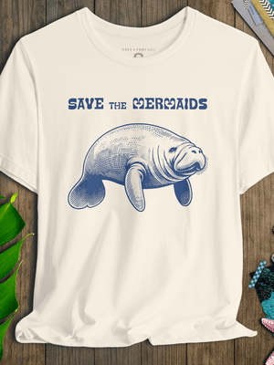 Save the Mermaids Tee | Retro Ocean Spirit | Ultra - Soft Eco - Friendly Graphic Tee