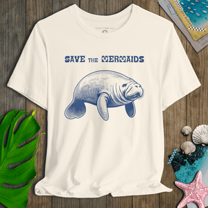 Save the Mermaids Tee | Retro Ocean Spirit | Ultra - Soft Eco - Friendly Graphic Tee