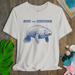 Save the Mermaids Tee | Retro Ocean Spirit | Ultra - Soft Eco - Friendly Graphic Tee