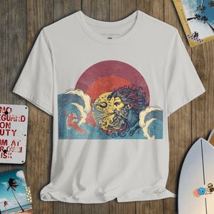 Sea God Surf Myth Tee | Vintage Coastal Graphic | Ultra - Soft Eco - Friendly Graphic Tee