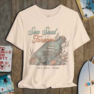 Sea Soul Forever T-Shirt | Coastal Ocean Graphic Tee | Ultra - Soft Eco - Friendly Graphic Tee