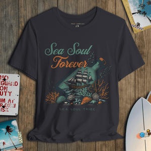 Sea Soul Forever T-Shirt | Coastal Ocean Graphic Tee | Ultra - Soft Eco - Friendly Graphic Tee