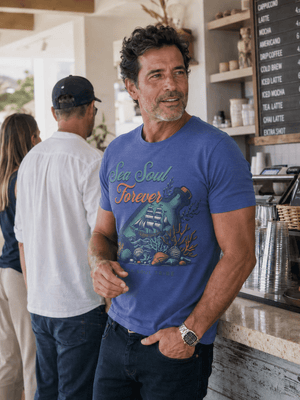 Sea Soul Forever Tee | Coastal Ocean Graphic Tee | Ultra - Soft Eco - Friendly Graphic Tee