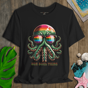 Sea Soul Tribe Chill Octopus T-Shirt | Breathable Everyday Coastal Tee | Ultra - Soft Eco - Friendly Graphic Tee