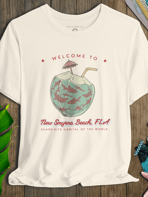 Shark Bite Capital of the World T-Shirt | Eco - Friendly Ultra - Soft Coastal Graphic Tee | Ultra - Soft Eco - Friendly Graphic Tee