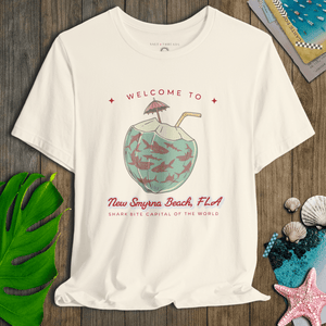 Shark Bite Capital of the World T-Shirt | Eco - Friendly Ultra - Soft Coastal Graphic Tee | Ultra - Soft Eco - Friendly Graphic Tee