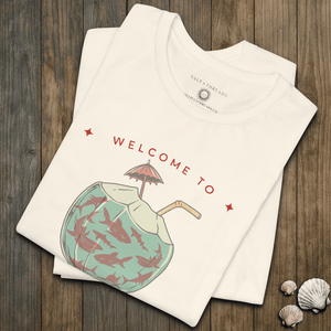 Shark Bite Capital of the World T-Shirt | Eco - Friendly Ultra - Soft Coastal Graphic Tee | Ultra - Soft Eco - Friendly Graphic Tee