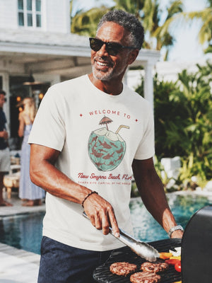 Shark Bite Capital of the World Tee | Eco - Friendly Ultra - Soft Coastal Graphic Tee | Ultra - Soft Eco - Friendly Graphic Tee