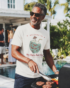 Shark Bite Capital of the World Tee | Eco - Friendly Ultra - Soft Coastal Graphic Tee | Ultra - Soft Eco - Friendly Graphic Tee