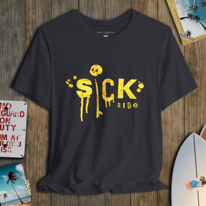 Sick Ride T-Shirt | Surf Graffiti Coastal Beach Graphic Tee | Ultra - Soft Eco - Friendly Graphic Tee