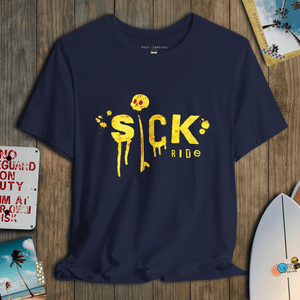 Sick Ride T-Shirt | Surf Graffiti Coastal Beach Graphic Tee | Ultra - Soft Eco - Friendly Graphic Tee
