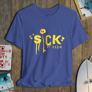 Sick Ride T-Shirt | Surf Graffiti Coastal Beach Graphic Tee | Ultra - Soft Eco - Friendly Graphic Tee
