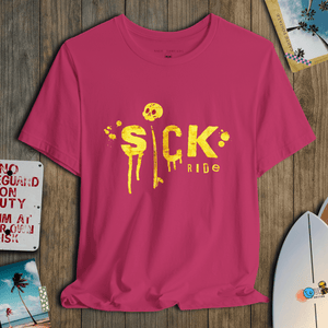 Sick Ride T-Shirt | Surf Graffiti Coastal Beach Graphic Tee | Ultra - Soft Eco - Friendly Graphic Tee