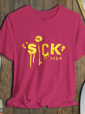 Sick Ride T-Shirt | Surf Graffiti Coastal Beach Graphic Tee | Ultra - Soft Eco - Friendly Graphic Tee