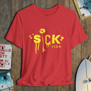 Sick Ride T-Shirt | Surf Graffiti Coastal Beach Graphic Tee | Ultra - Soft Eco - Friendly Graphic Tee