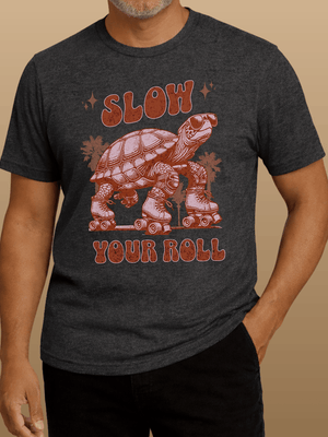 Slow Your Roll Venice Beach Turtle T-Shirt | Eco - Friendly Graphic Tee | Ultra - Soft Eco - Friendly Graphic Tee