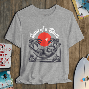 Soul of a Sloth T-Shirt | Coastal Hammock Moonlight Graphic Tee | Ultra - Soft Eco - Friendly Graphic Tee